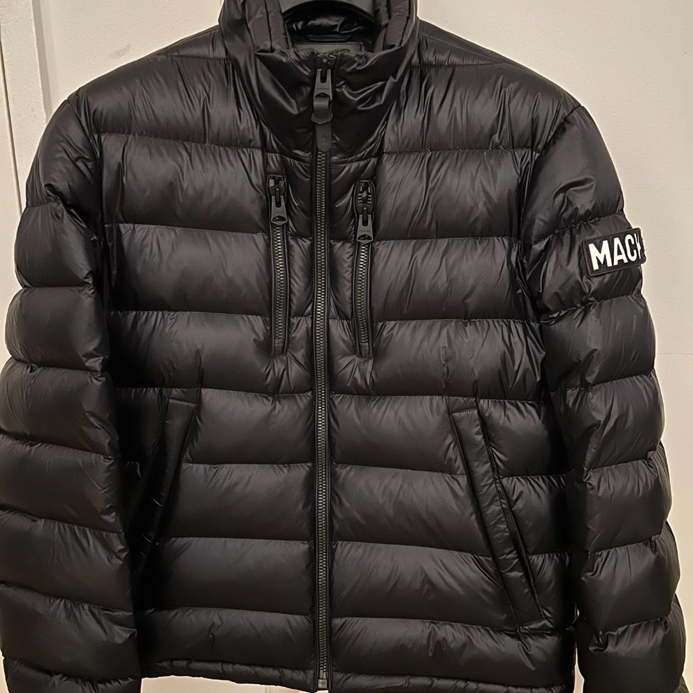 Mackage Matthew Sateen Down Puffer Coat - Black size 38